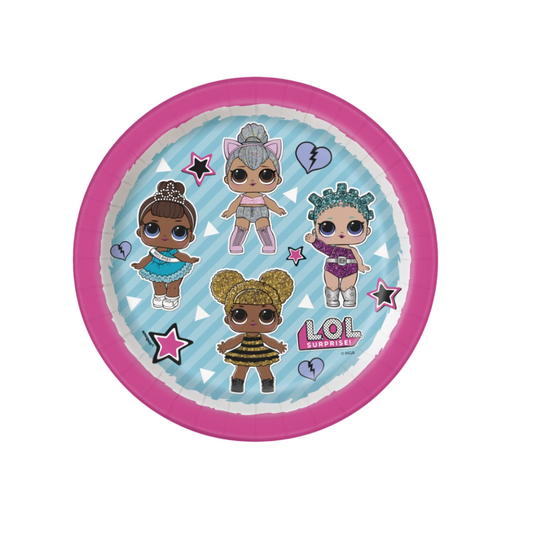 LOL Surprise Round 7" Dessert Plates 8ct