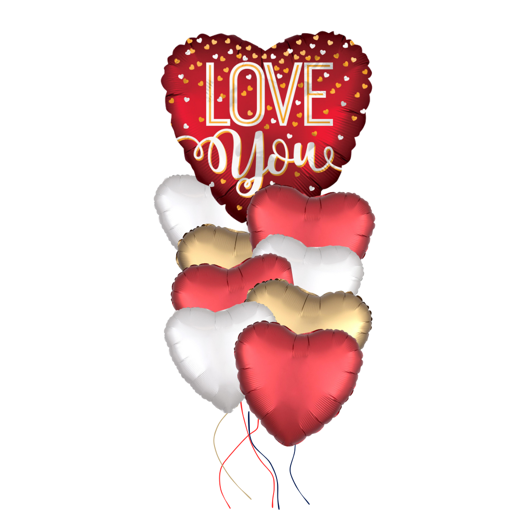 Love You Valentine’s Day Balloon Bouquet