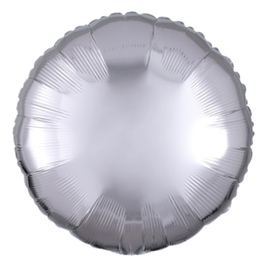 18" Silver Metallic Round