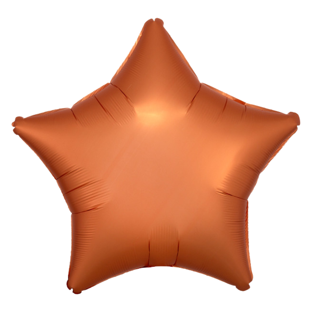 18" Satin Amber Orange Star