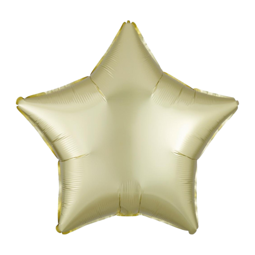 18" Satin Pastel Yellow Star