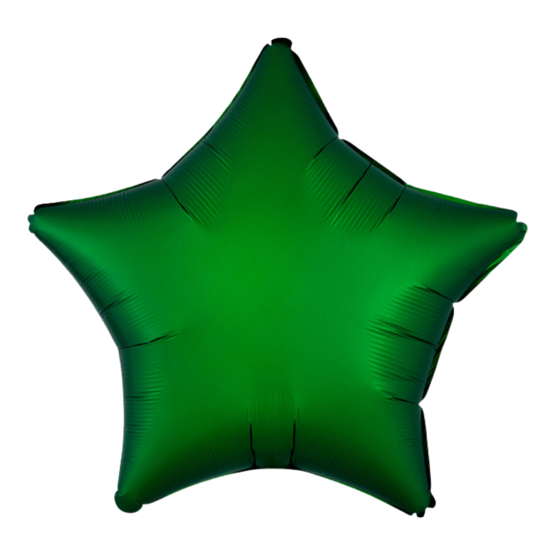 18" Satin Emerald Green Star