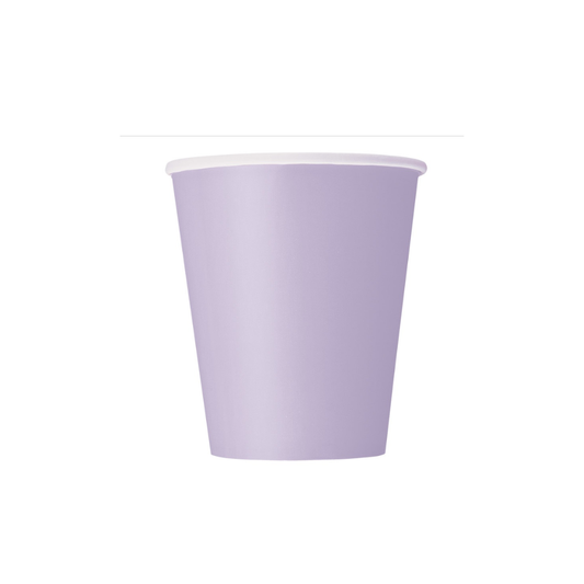 Lavender Solid 9oz Paper Cups 8ct