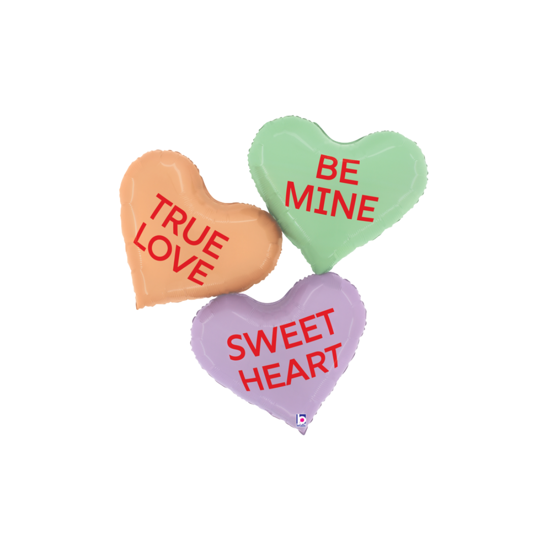 37"S Conversation Heart Love Messages