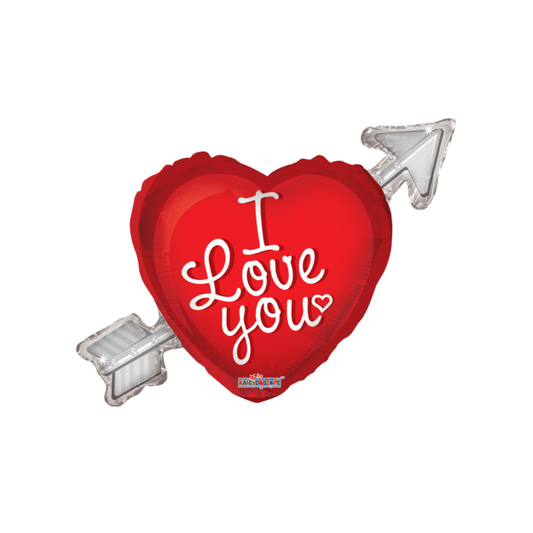 36" I Love You Heart with Arrow