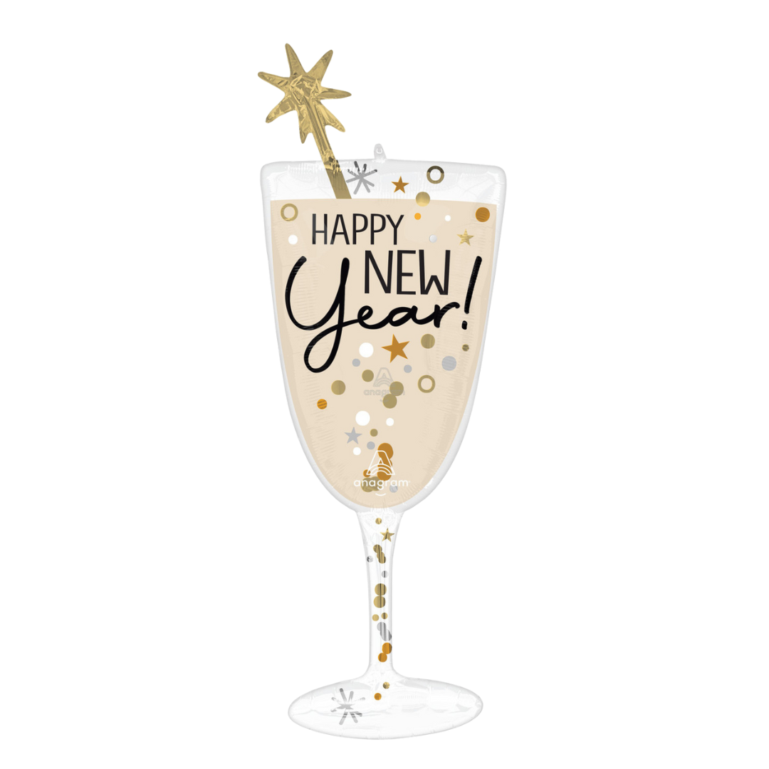 40"A Happy New Year Bubbly Glass