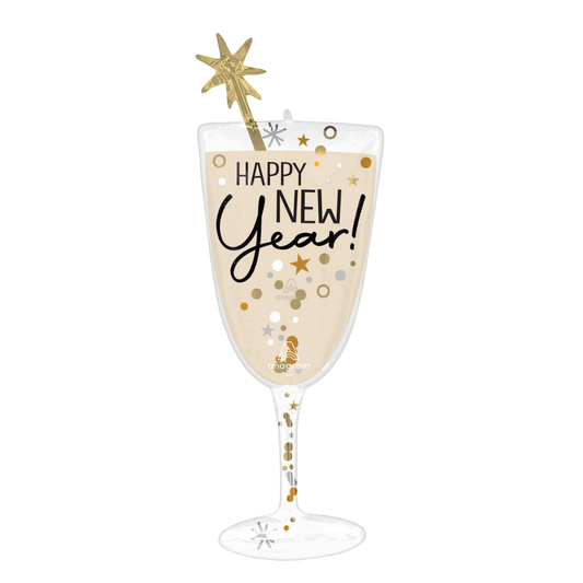 40"A Happy New Year Bubbly Glass