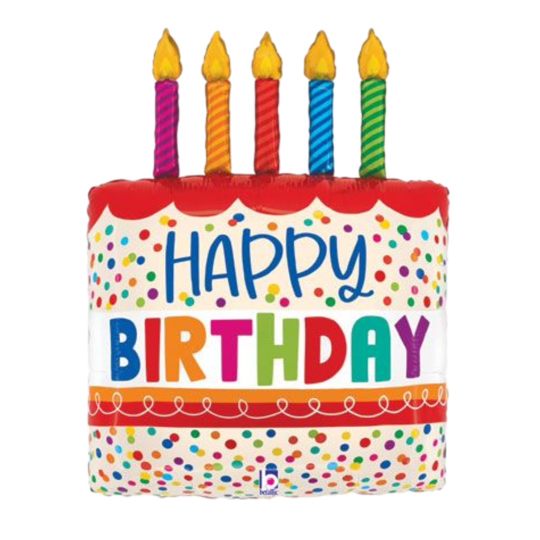 LRG SHP HB CAKE BRIGHT CANDLES 30"