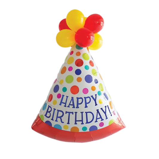 LRG SHP HB PARTY HAT LATEX-ACCENTED 37"