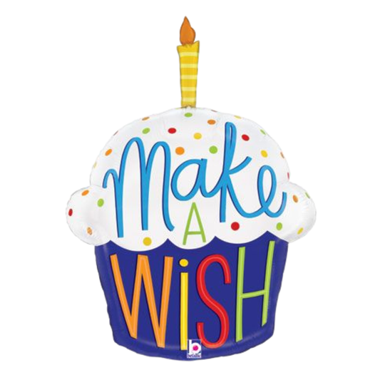 LRG SHP MAKE A WISH CUPCAKE 28"