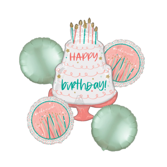 Bouquet Happy Birthday Cake