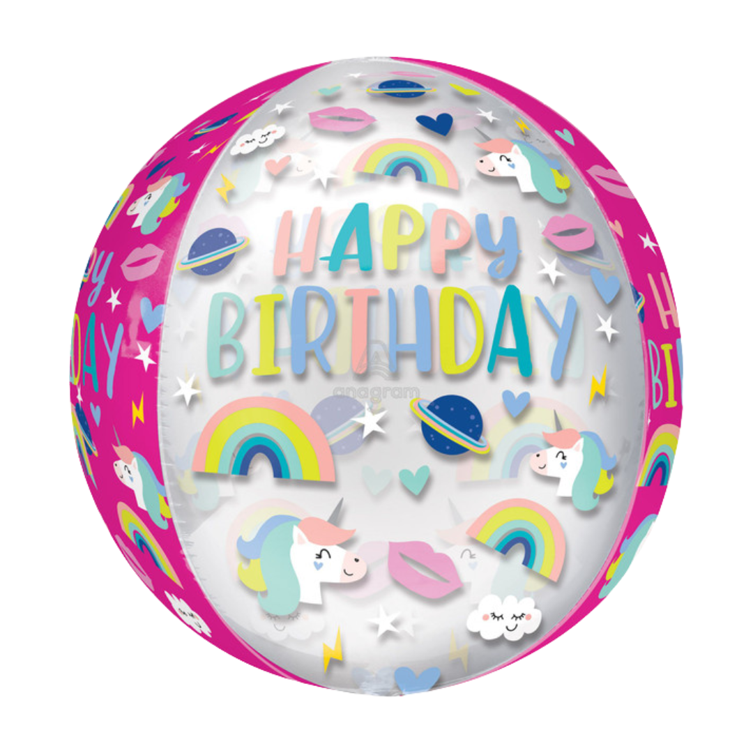 16"A Happy Birthday Trendy Icons Orbz