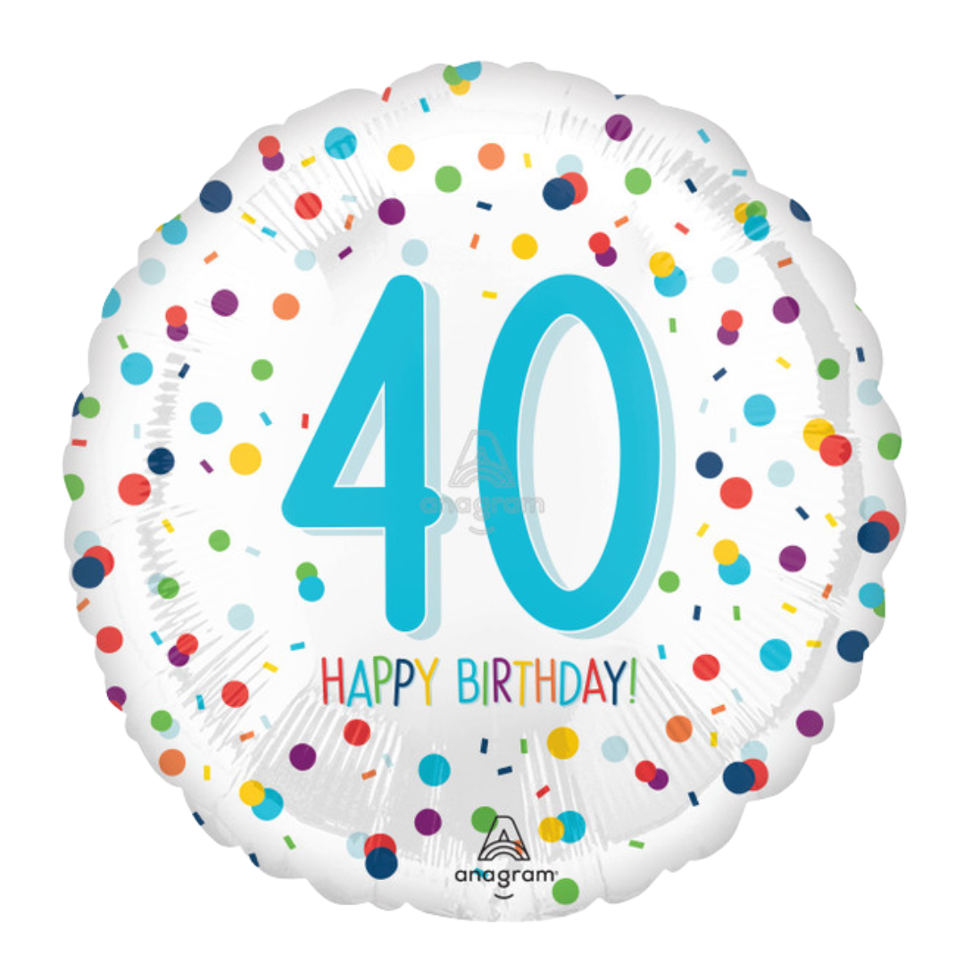 18"A Happy 40th Birthday Confetti