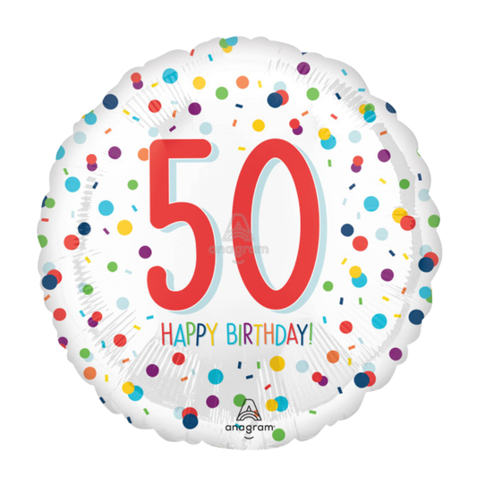 18"A Happy 50th Birthday Confetti