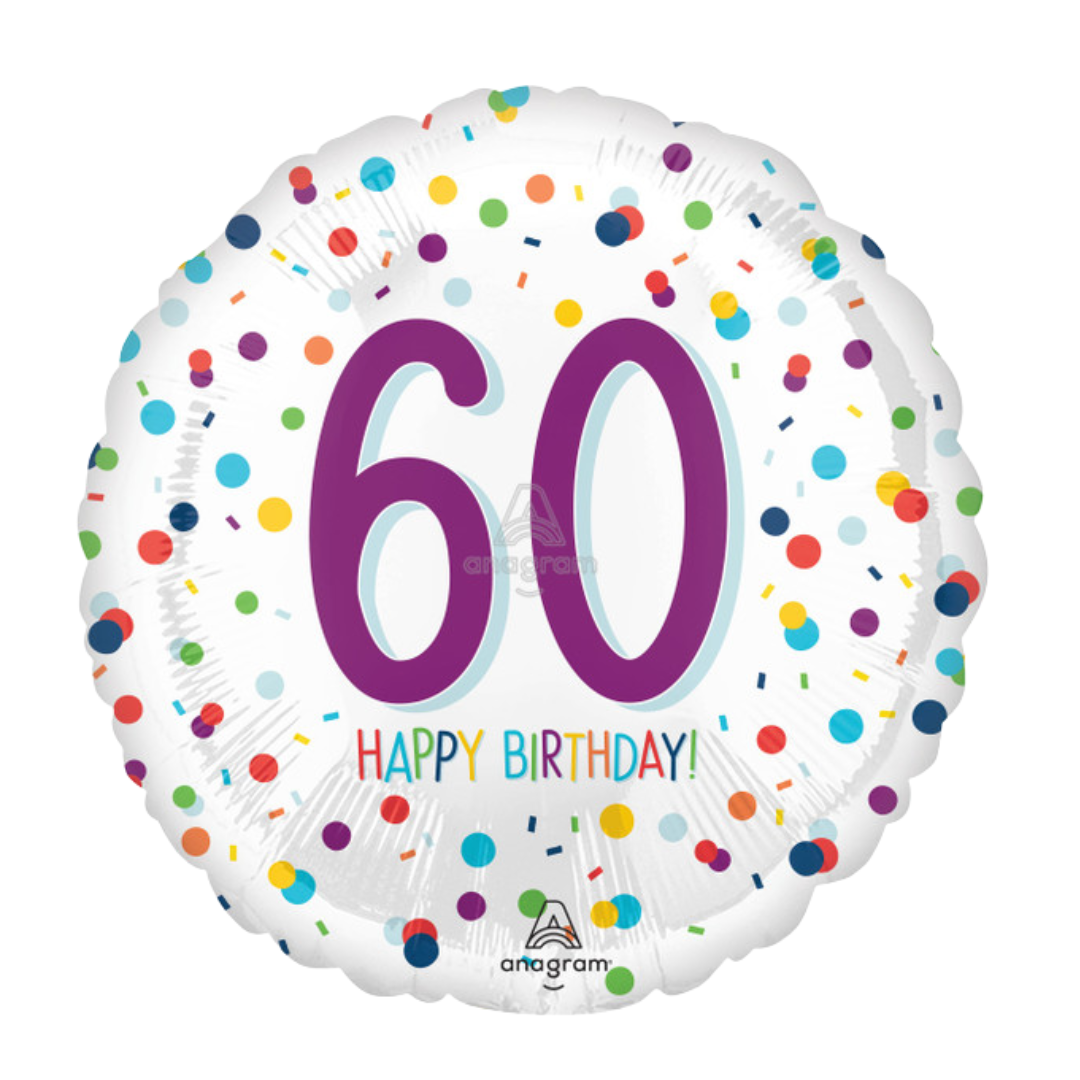 18"A Happy 60th Birthday Confetti