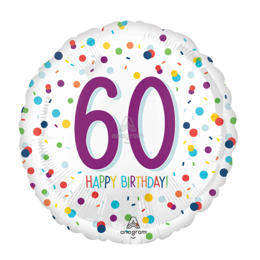 18"A Happy 60th Birthday Confetti