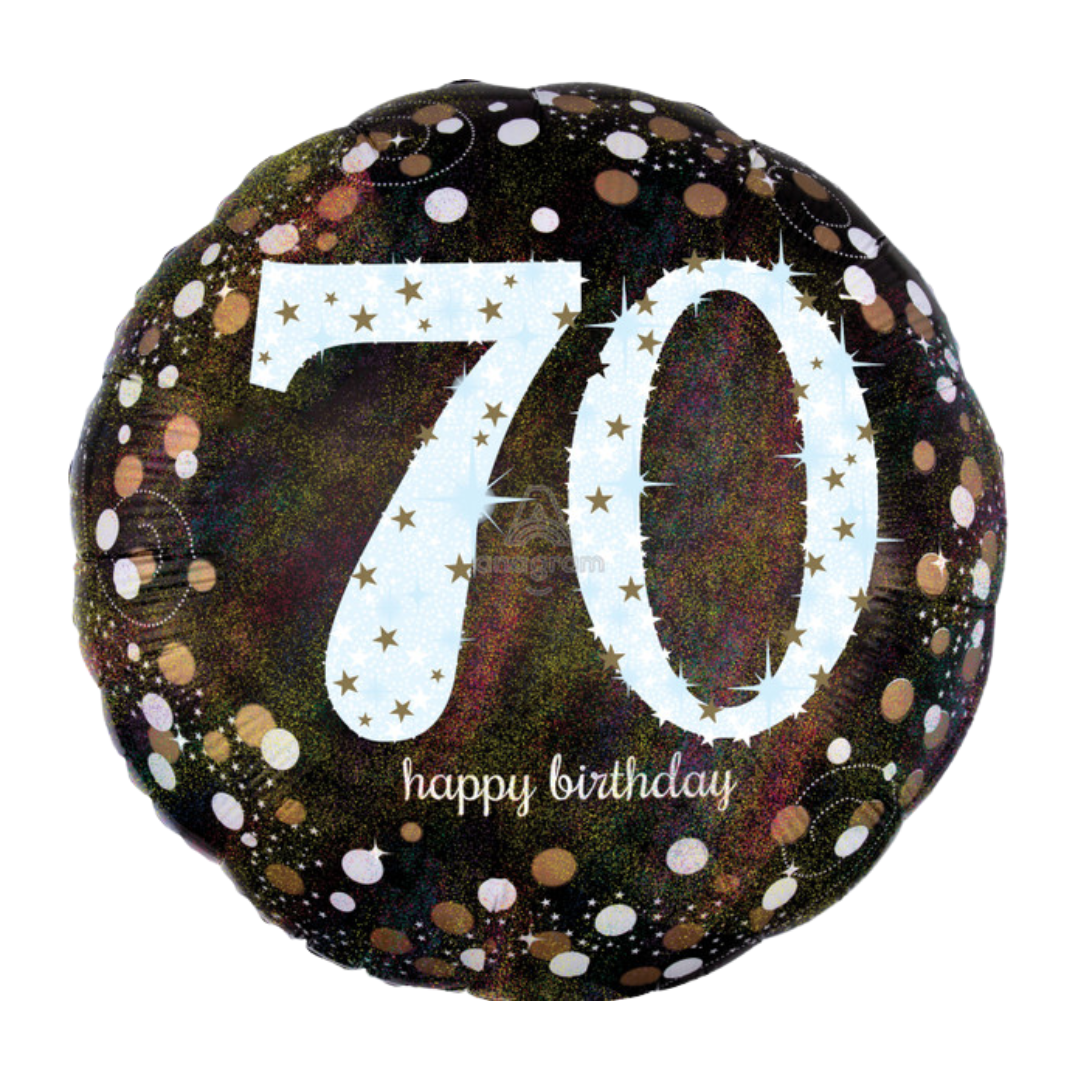 28"A Happy Birthday Sparkling 70th