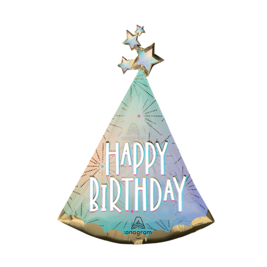 36"A Happy Birthday Party Hat Pastel Dream