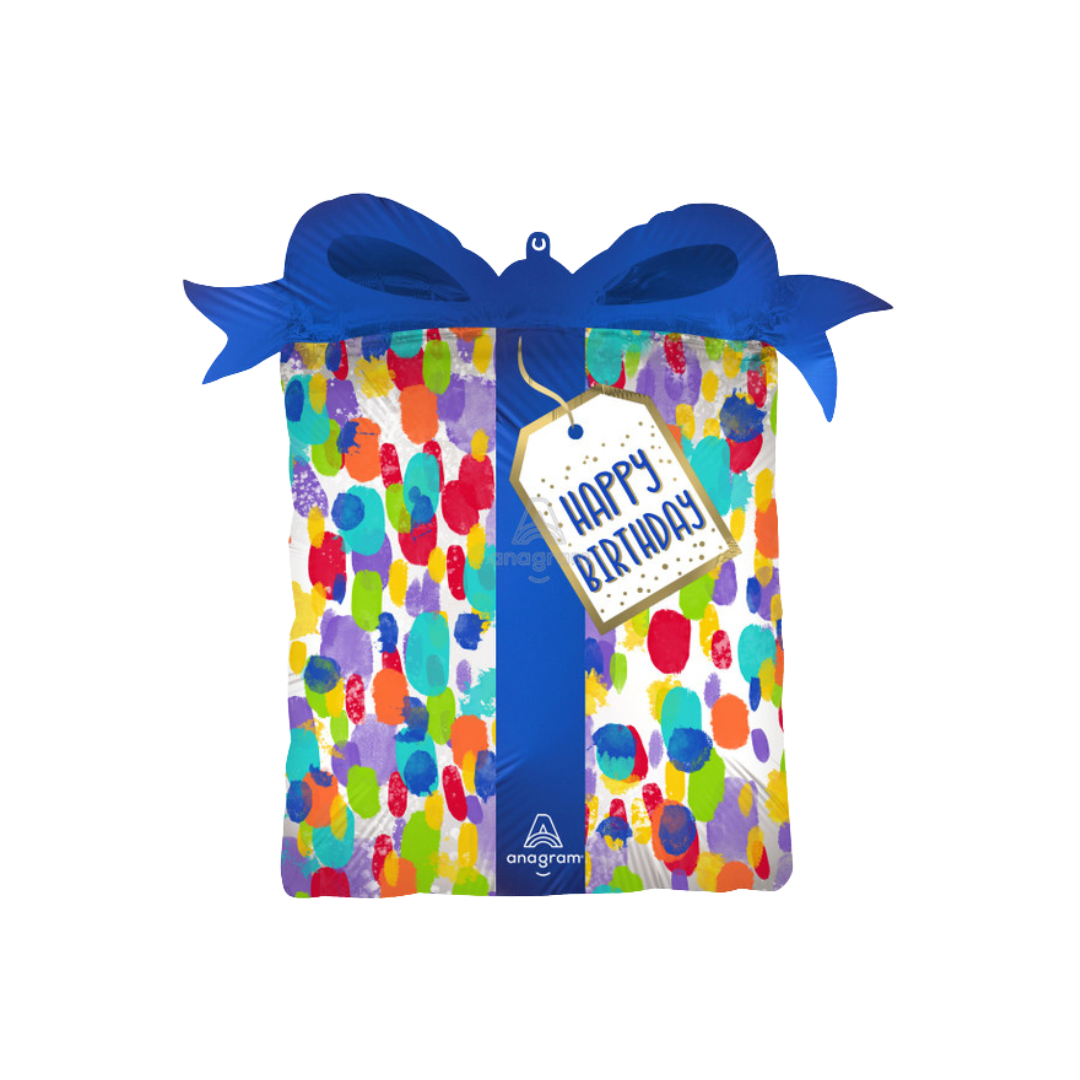 27" Happy Birthday Painterly Dots