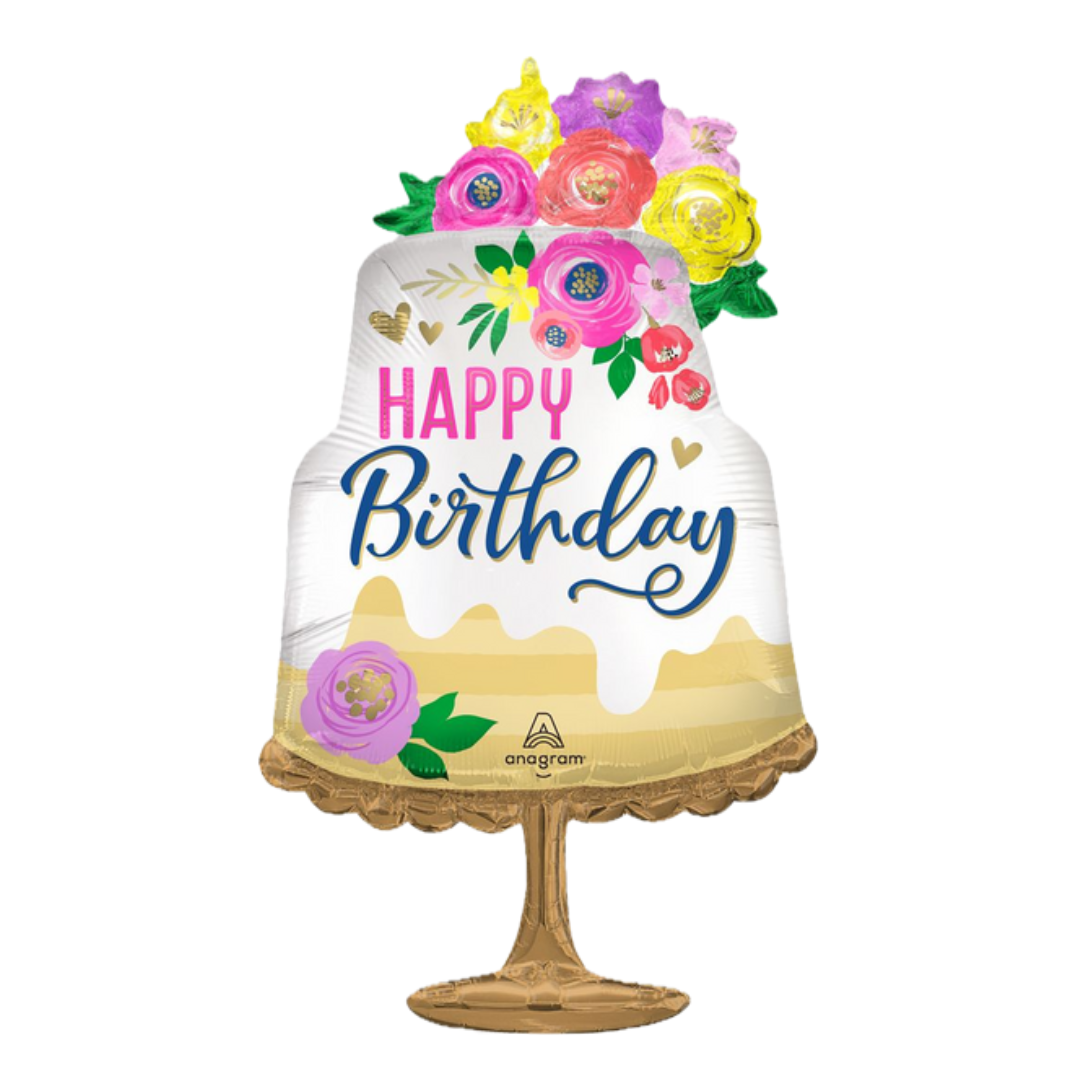 30"A Happy Birthday Artful Floral