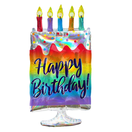 30" LRG SHP HB IRIDESCENT CAKE (HOLO)