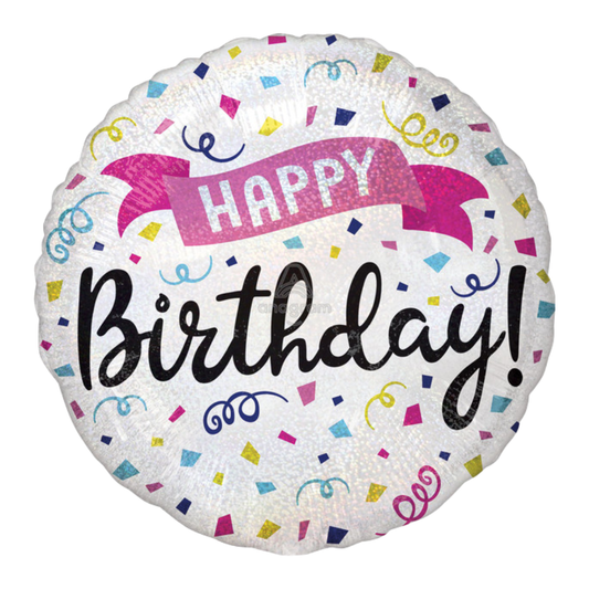 18"A Happy Birthday Sparkle Banner Holo
