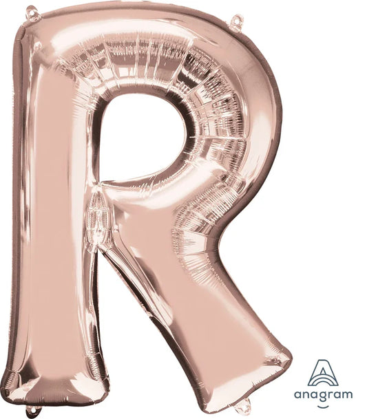 Rose Gold Letter R Anagram 34″ Balloon
