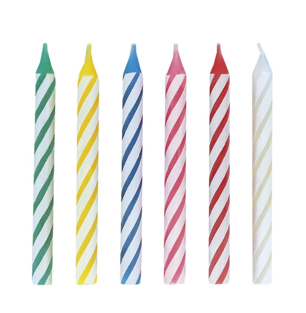Multicolor Birthday Candles 24ct