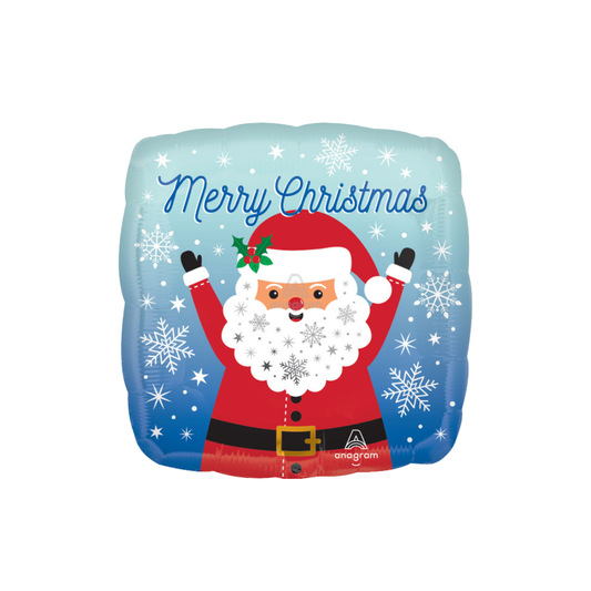 18"A Merry Christmas Snowy Santa