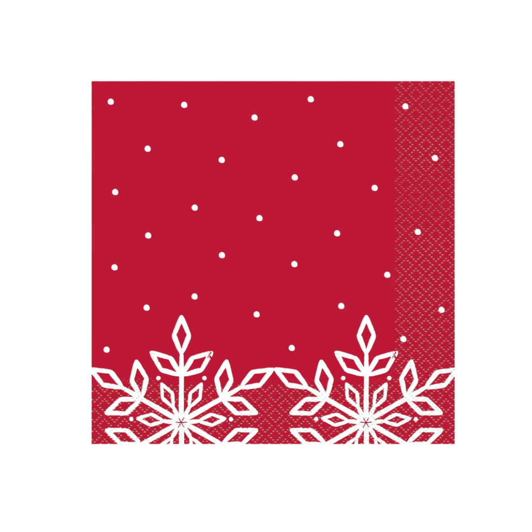 Merry Snowflakes Luncheon Napkins 16ct