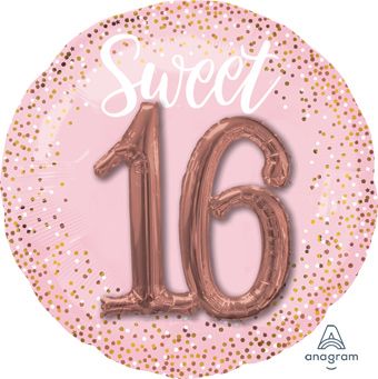 Large 3D Sweet 16 Balloon