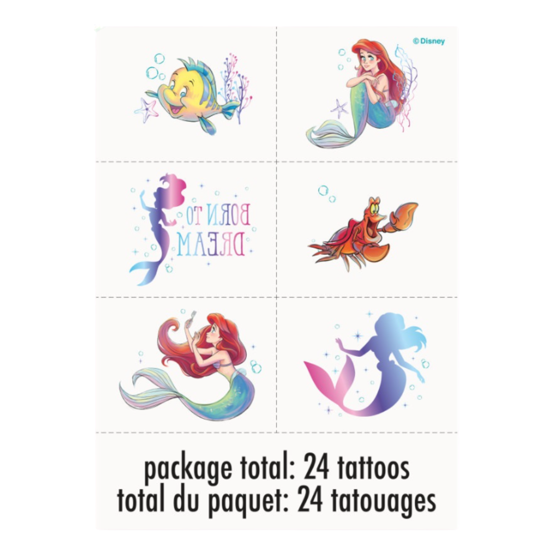 Little Mermaid Tattoos 24 Count
