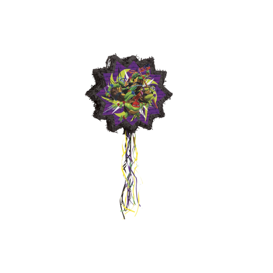TMNT Mutant Mayhem Shaped Drum Pull Pinata