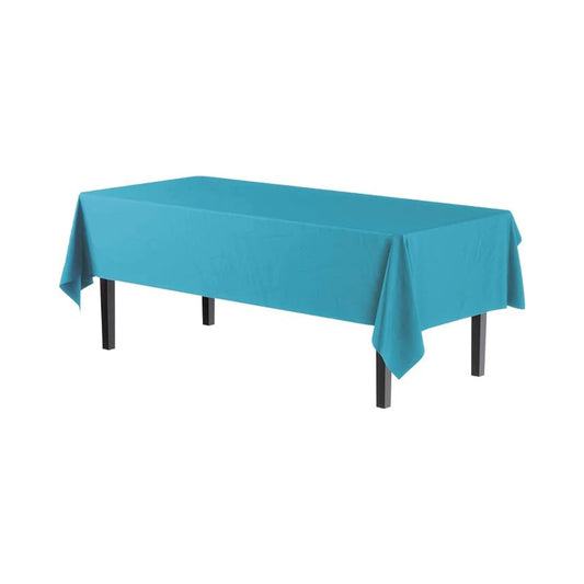 Rectangular Turquoise Plastic Table Cover