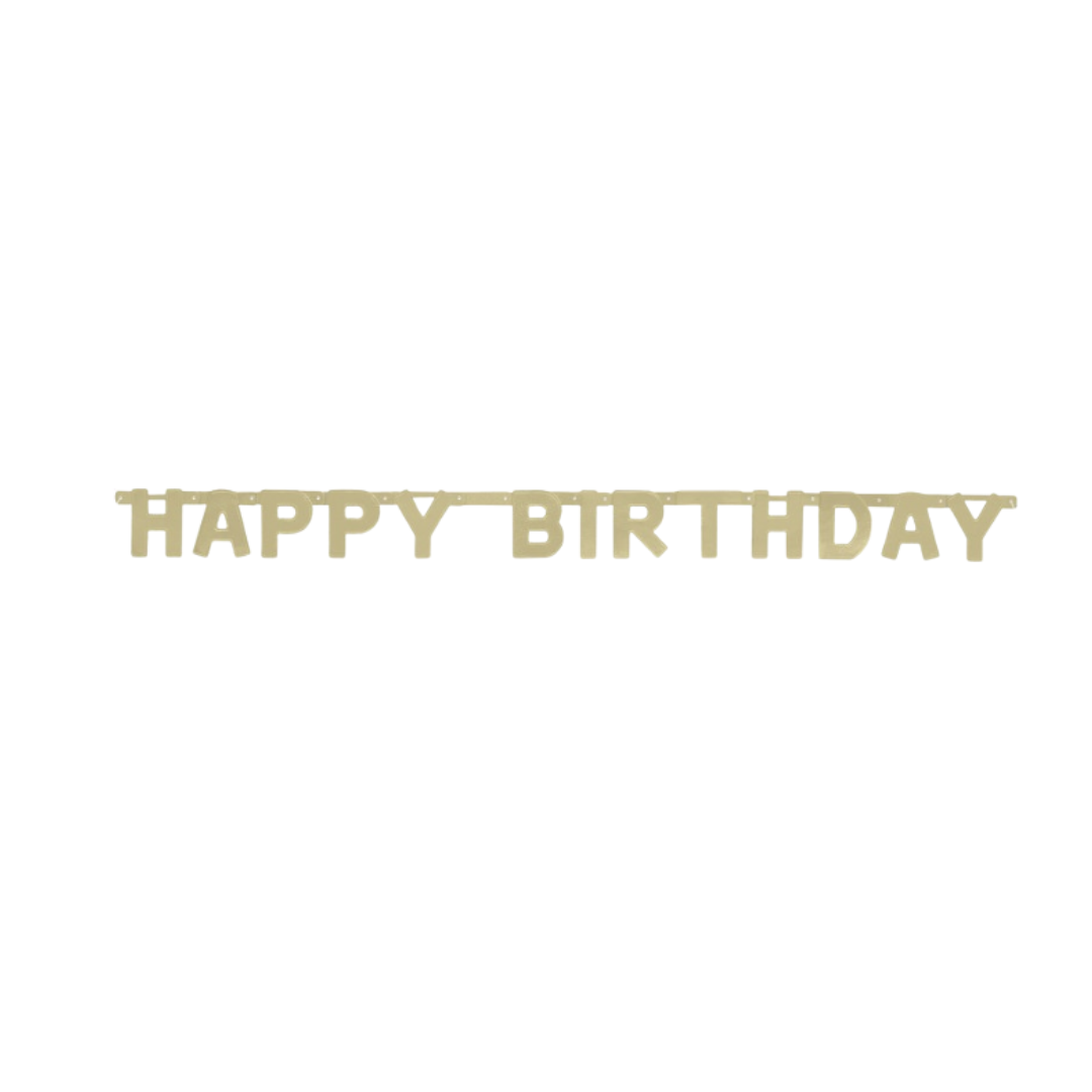 Happy Birthday Gold Deluxe Jointed Banner
