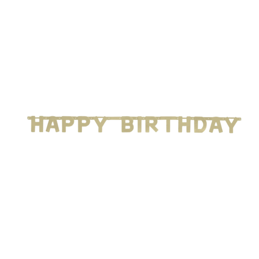 Happy Birthday Gold Deluxe Jointed Banner