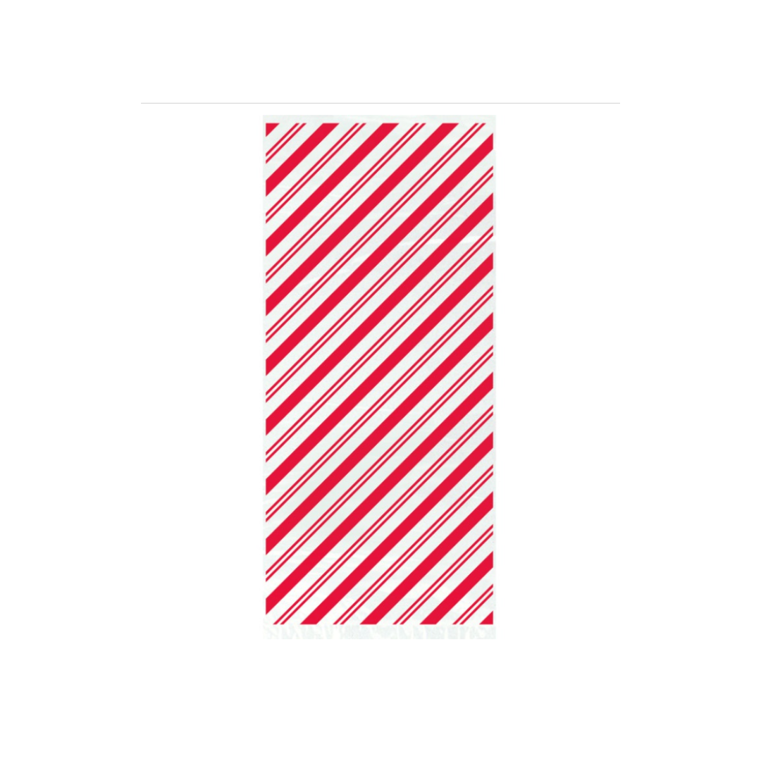 Red Stripes Snowman Cellophane Bags 5"x11" 20ct