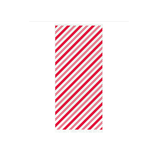 Red Stripes Snowman Cellophane Bags 5"x11" 20ct