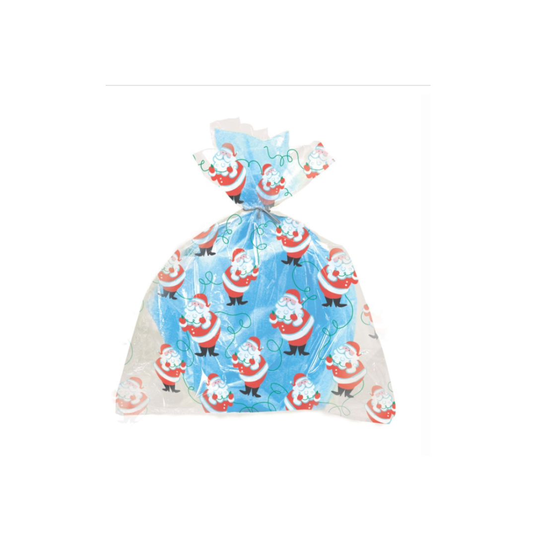 Santa Large Cellophane Bags 4ct