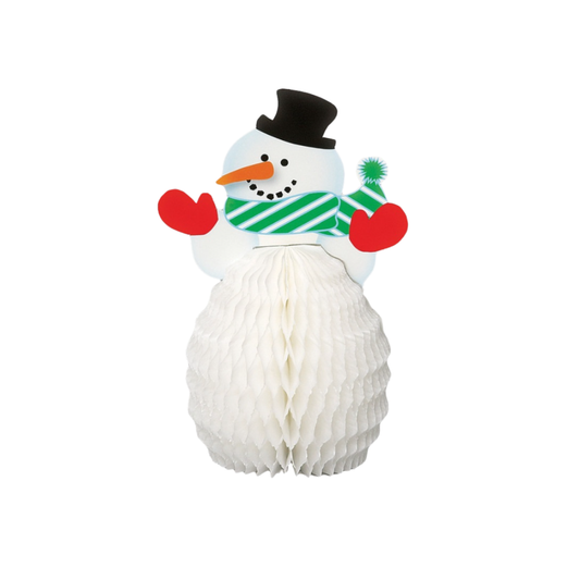 Snowman Honeycomb Decorations 4ct