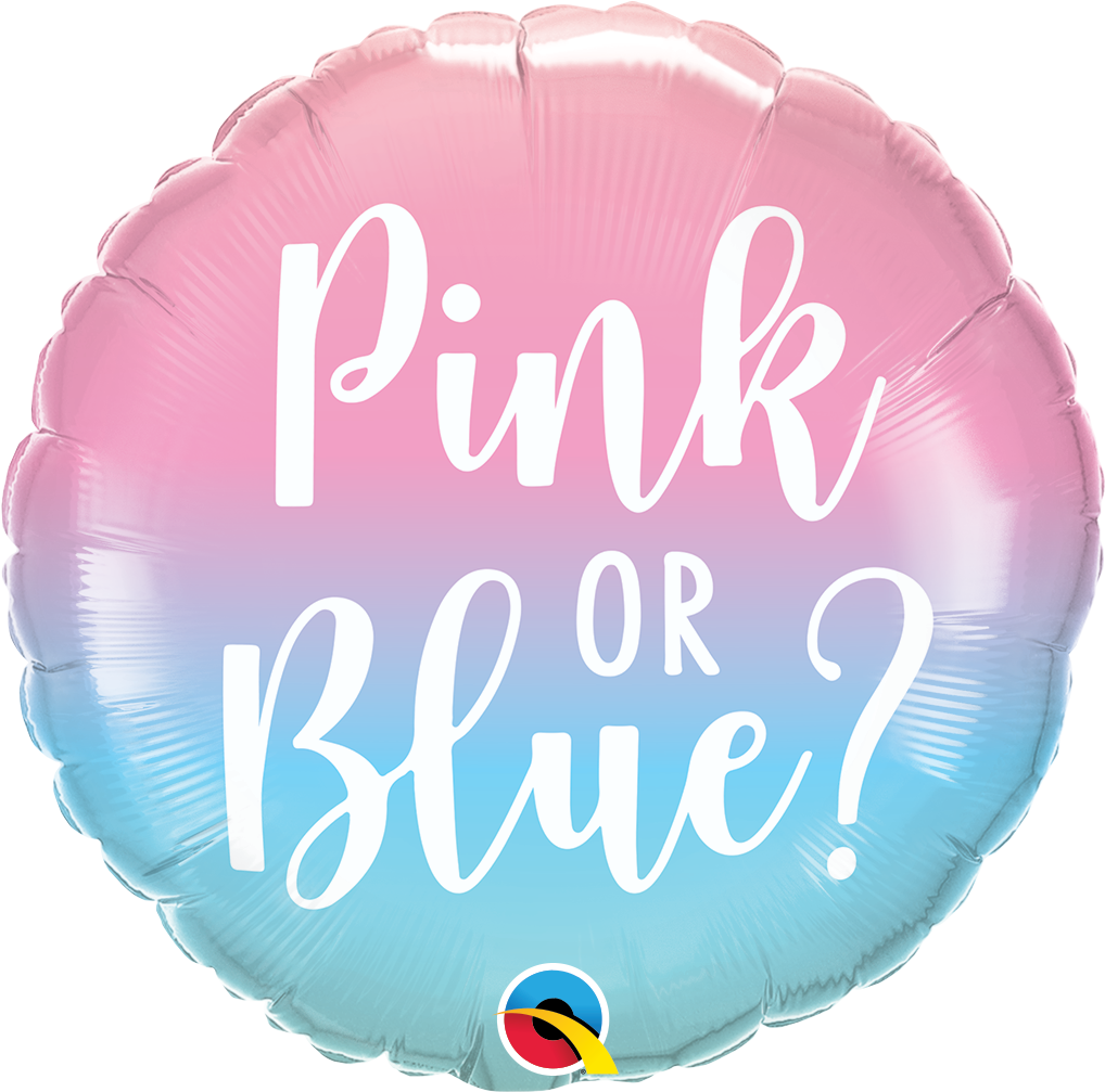 16" Pink Or Blue Gender Reveal Foil Balloon